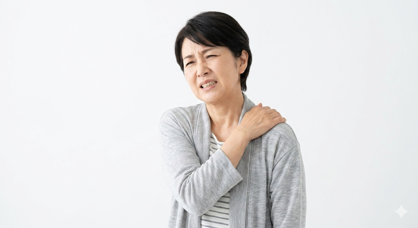 五十肩に悩む女性